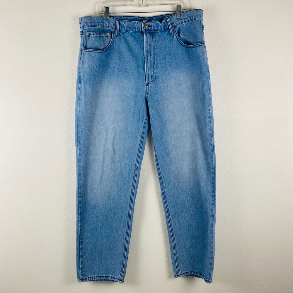 Arizona Jean Co Baggy Jeans Womens 40 Blue Excellent Light Wash 100% Cotton